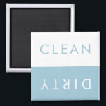 Imã Magneta de lavadora suja limpa em cores personaliz<br><div class="desc">Escolha a sua própria cor de fundo, a outra metade é branca; o simples hetero para a frente é um imã de lava-louças suja e limpo. 2" x 2". Você também pode adicionar seu próprio texto para adequá-lo à sua empresa como uma ferramenta de promocional. Clique em "personalizar" para escolher...</div>