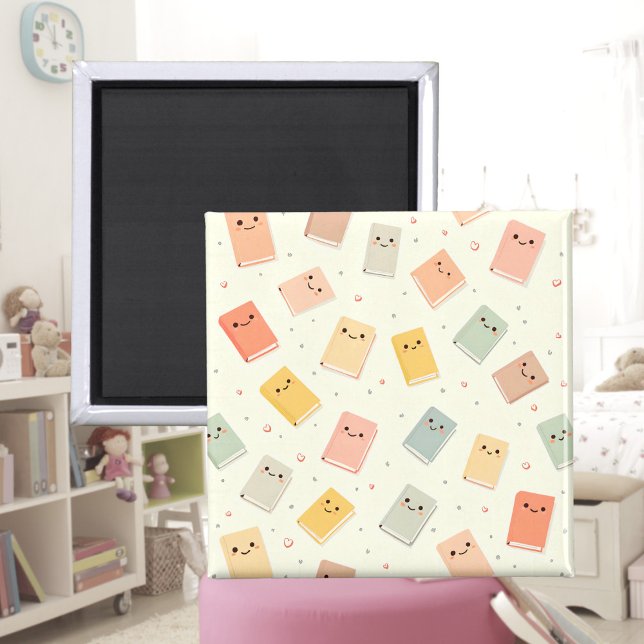 Imã Magneta de Livros Kawaii Cute (Criador carregado)