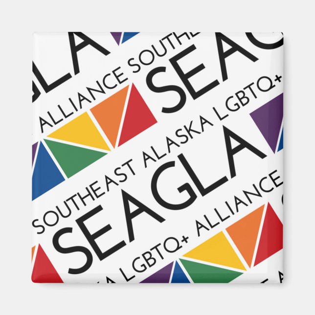Imã Magneta de logotipo quadrado SEAGLA (Frente)