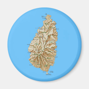 Imã Magneta de Mapa da Lúcia do santo