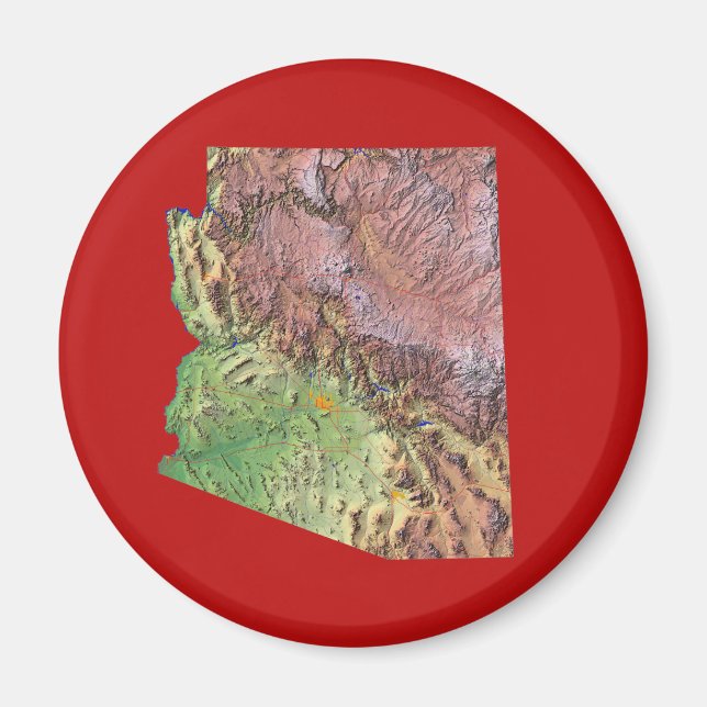 Imã Magneta de Mapa de arizona (Frente)