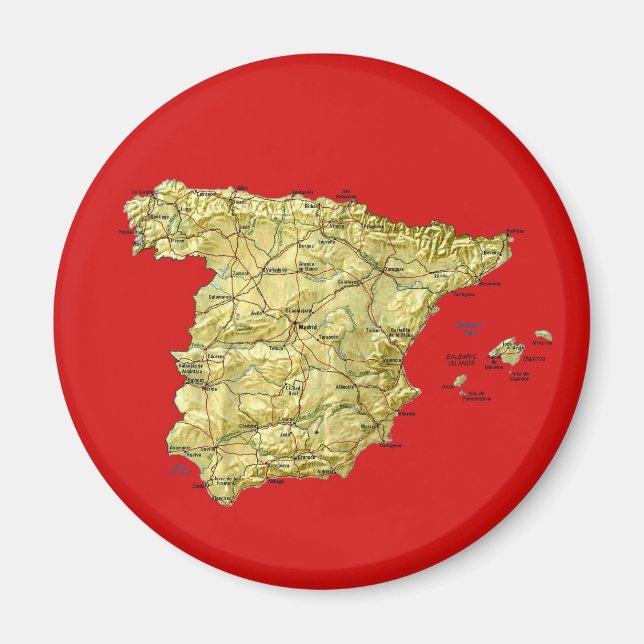 Imã Magneta de Mapa de espanha (Frente)