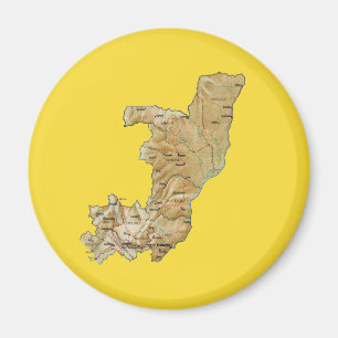 Imã Magneta de Mapa do Congo-Brazzaville