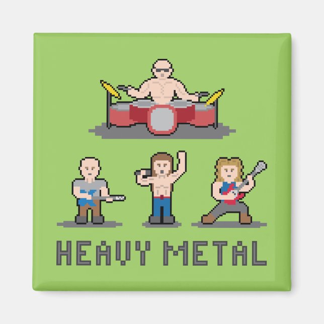 Imã Magneta de metal pesado de pixel (Frente)