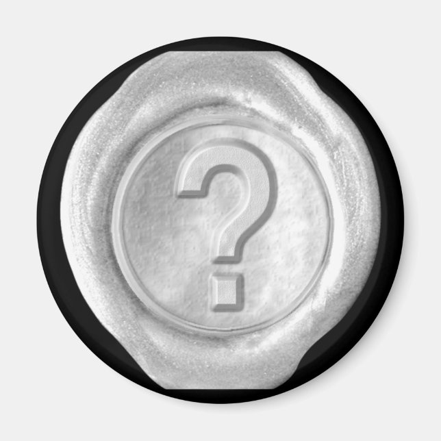 Imã Magneta de monograma de cera - Prata - Estilo dour (Frente)