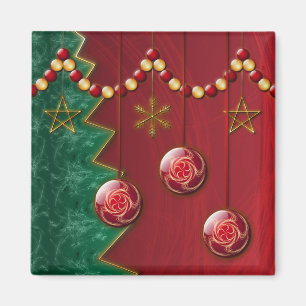 Imã Magneta de Natal da Celebração Fractal