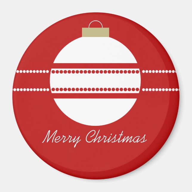 Imã Magneta de Natal de Ornamento Chic Simples (Frente)