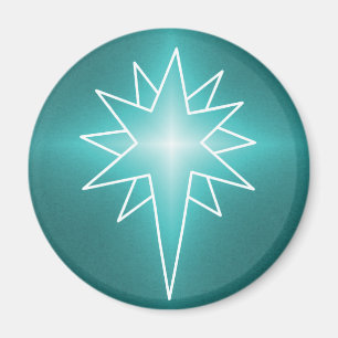 Imã Magneta de natal Norte Star, Teal
