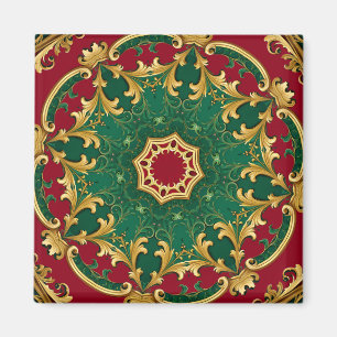 Imã Magneta de Natal Verde Vermelho Decorativo