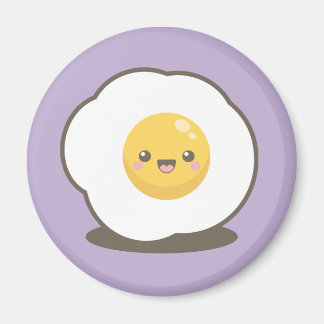 Imã Magneta de Ovos Feliz Kawaii Fried