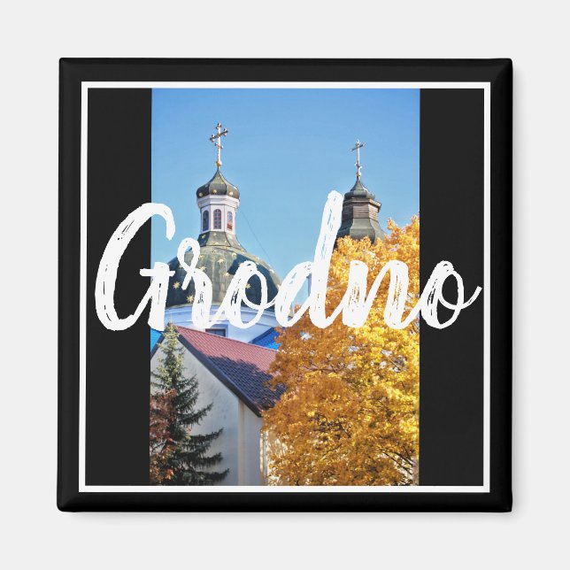 Imã Magneta de Paisagem da Arquitetura de Grodno da Bi (Frente)