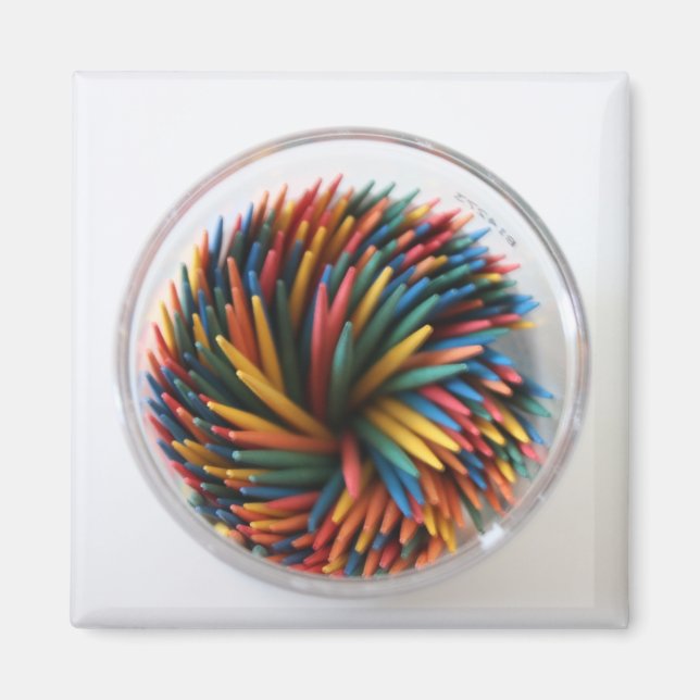 Imã Magneta de palitos de dente coloridos (Frente)