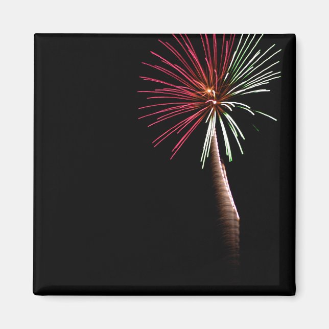 Imã Magneta de Palma Vermelha e Verde (Frente)