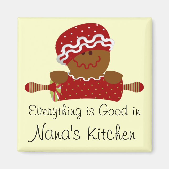 Imã Magneta de pão de Gengibre para os feriados (Frente)