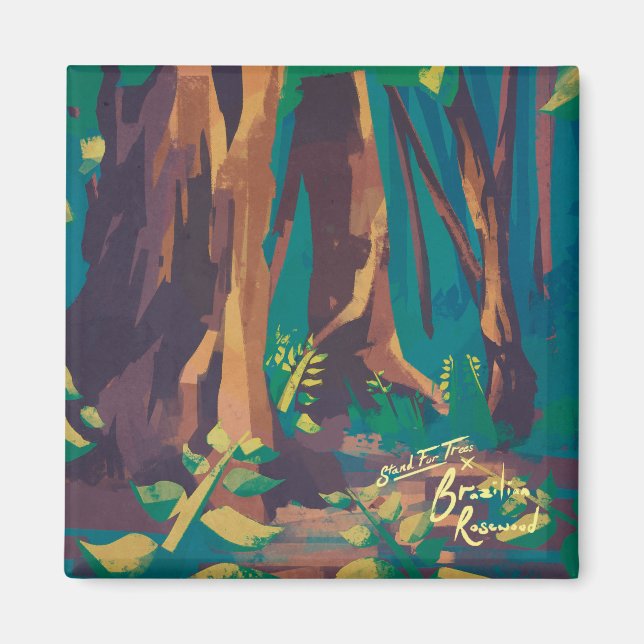 Imã Magneta de pau-rosa brasileira (Frente)