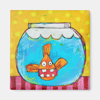 Imã Magneta de Peixes Ouro Não Dobrados