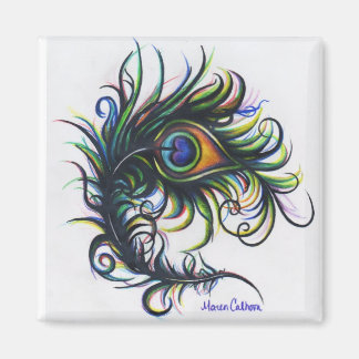 Imã Magneta de pena de peacock