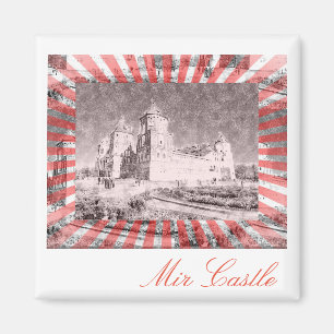 Imã Magneta de pintura do Castelo de Belarus Mir