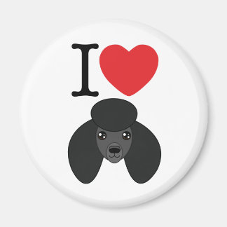 Imã Magneta de Poodle Preta