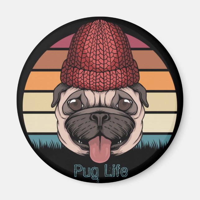 Imã Magneta de Pug Cuja Gama (Frente)