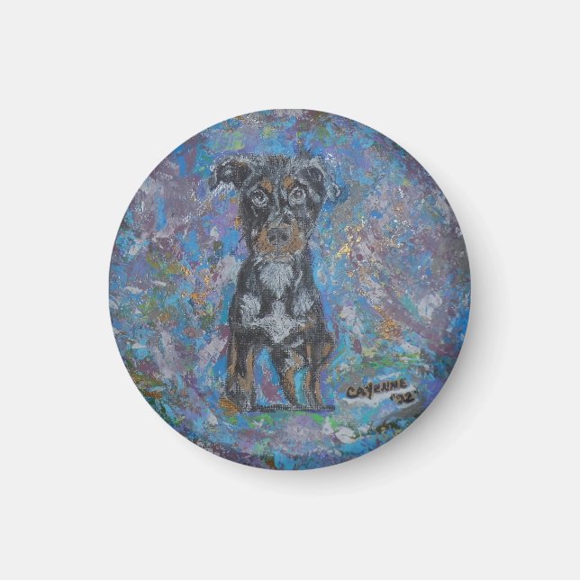 Imã Magneta de puppy cúbica (Frente)