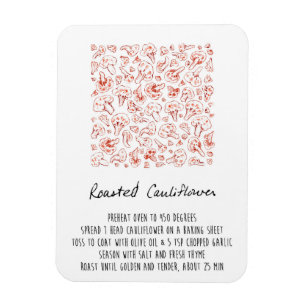 Ímã Magneta de receita da couve-flor torrada