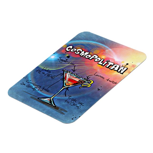 Ímã Magneta de receita de coquetel cosmopolita (Left Side)