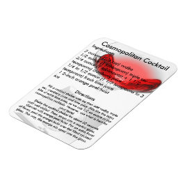 Ímã Magneta de receita de coquetel cosmopolita
