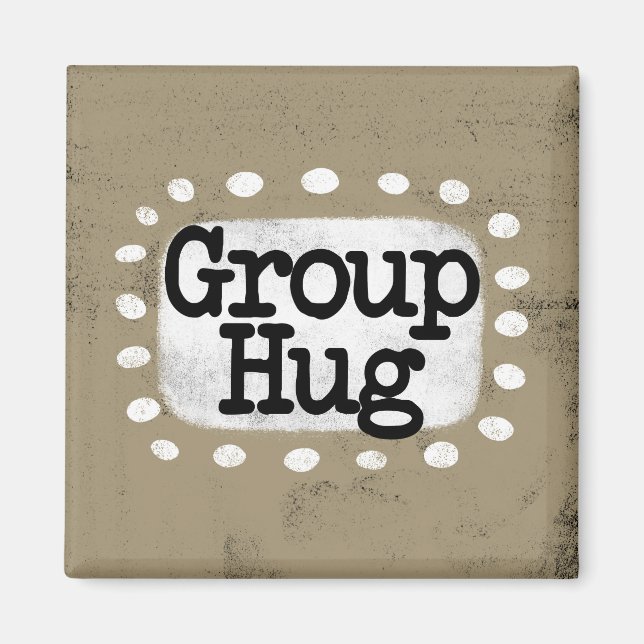 Imã Magneta de Refrigerador de Hug de Grupo (Frente)