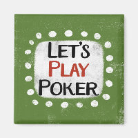 Magneta de Refrigerador de Poker do Vamos Play