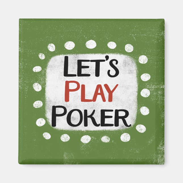 Imã Magneta de Refrigerador de Poker do Vamos Play (Frente)