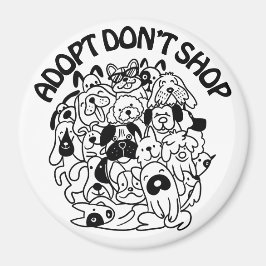 Imã Magneta de resgate de adoção de cães