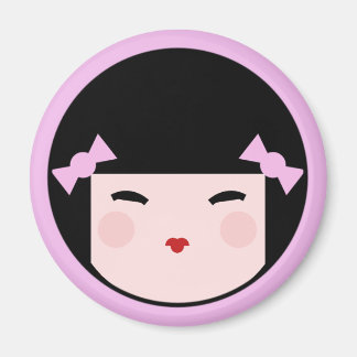 Imã Magneta de rosto da boneca Kokeshi