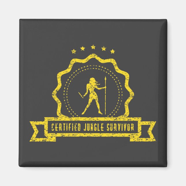 Imã Magneta de selva amarela (Frente)