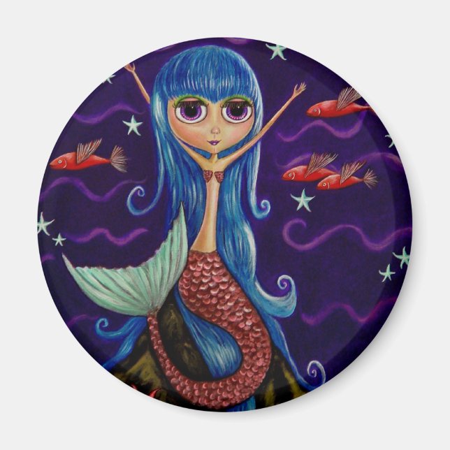 Imã Magneta de Sereia de Peixes Voadores (Frente)