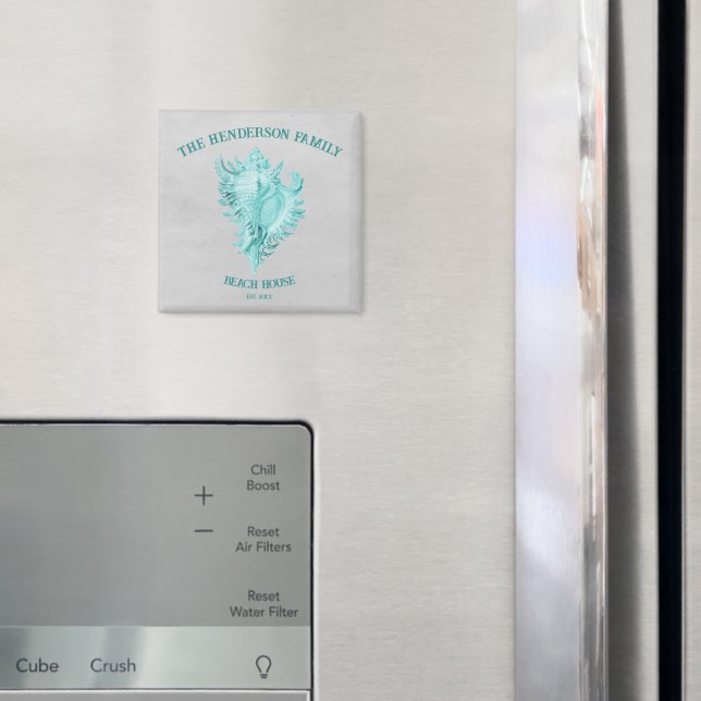 Imã Magneta de Shell de Conch Teal (In Situ (Fridge))