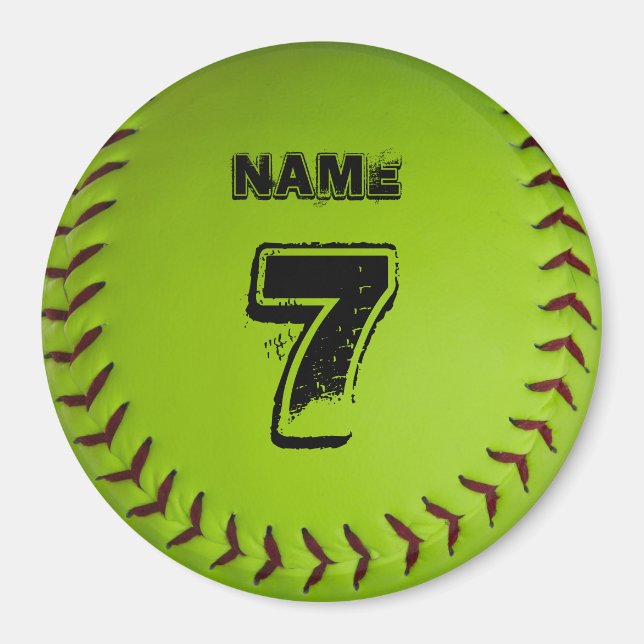 Imã Magneta de Softball Personalizada (Frente)