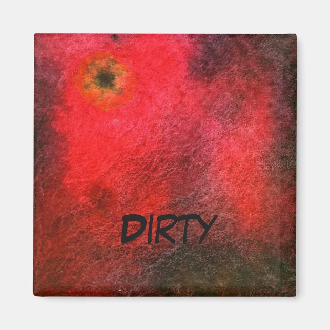 Imã Magneta de status da máquina de lavar louça "Black (Frente)