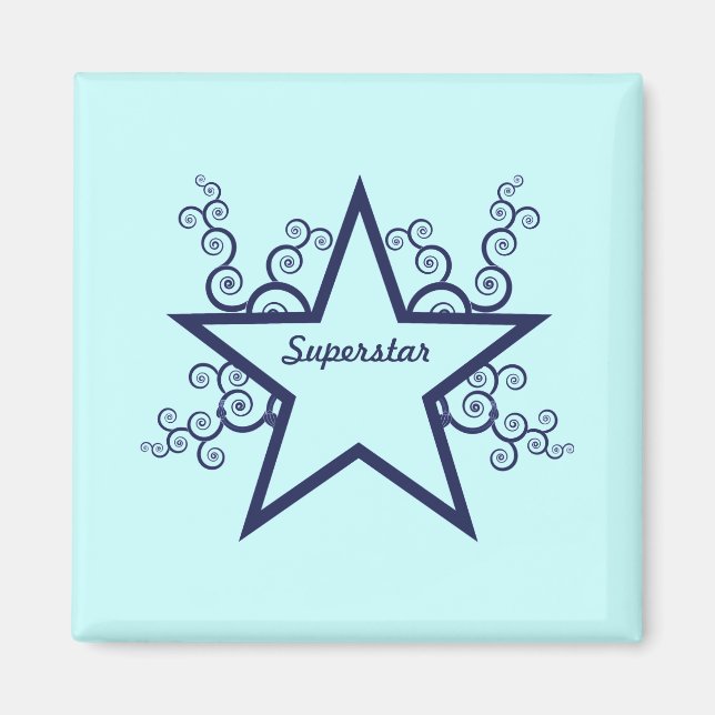 Imã Magneta de super-estrelas, azul escuro (Frente)