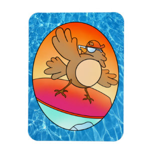 Ímã Magneta de Surfista de Ave de Verão