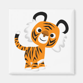 Imã Magneta de Tigre de Cartoon Consultisitivo Bonito