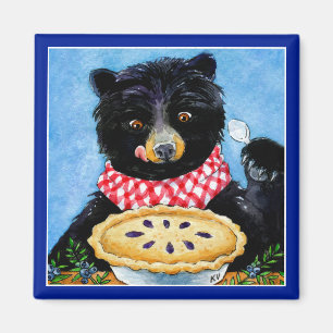 Imã Magneta de torta de ursos brancos, engraçados e bo