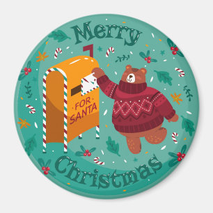 Imã Magneta de Urso de Natal