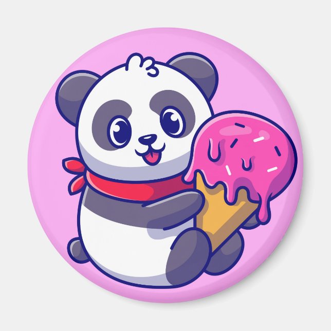 Imã Magneta de Urso de Panda (Frente)
