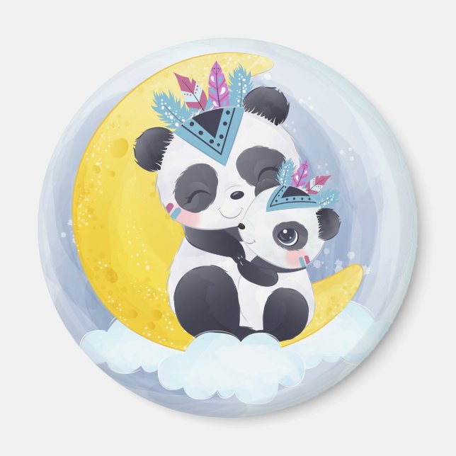 Imã Magneta de Urso de Panda (Frente)