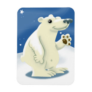 Ímã Magneta de Urso Polar Amigável