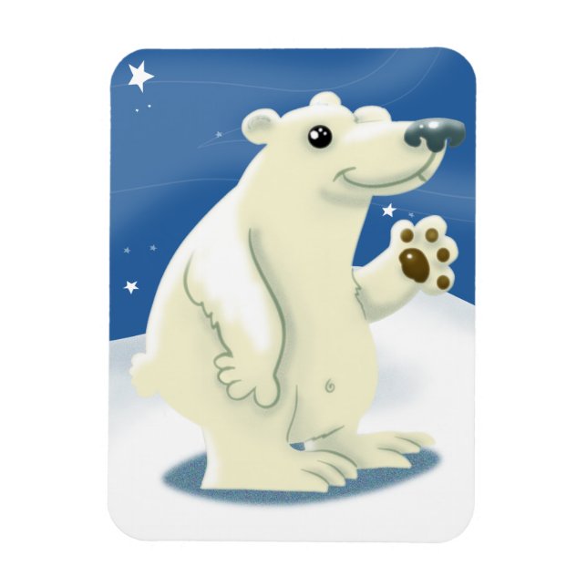 Ímã Magneta de Urso Polar Amigável (Vertical)