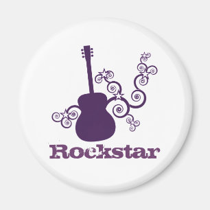 Imã Magneta de violão Rockstar, púrpura