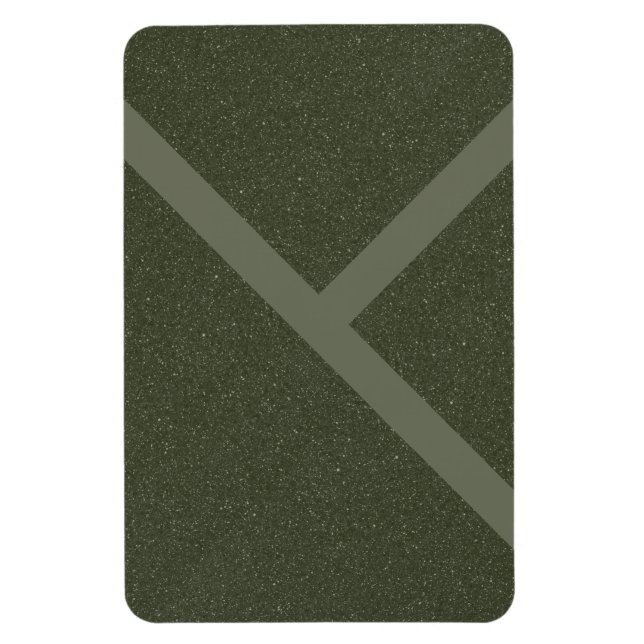 Ímã Magneta Diagonal Negrito - Minimalismo Verde Moss (Vertical)