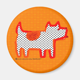 Imã magneta digital de pintura 'cão laranja'